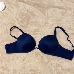 Victoria's Secret Navy Smooth Push-Up Bra with Center Bow